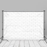 Lofaris White Brick Wall Portrait Photography Backdrop